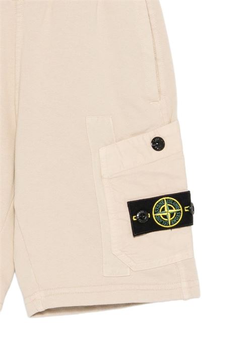 Bermuda bambino Stone Island in felpa beige STONE ISLAND KIDS | 6200008S0040V0090